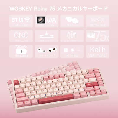 KIBU キーボード WOBKEY Rainy 75 Pro系モデル(英語配列) ［有線