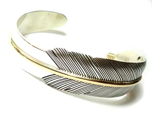 インディアンジュエリー、ファザーブレスレット、フェザー型