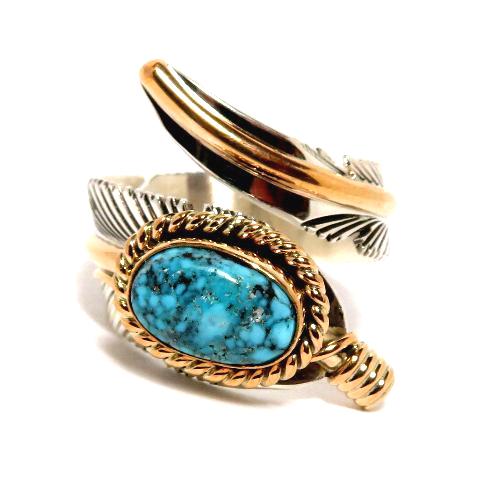 フェザーリング、インディアンジュエリー、羽型ジュエリー、Harvey Mace