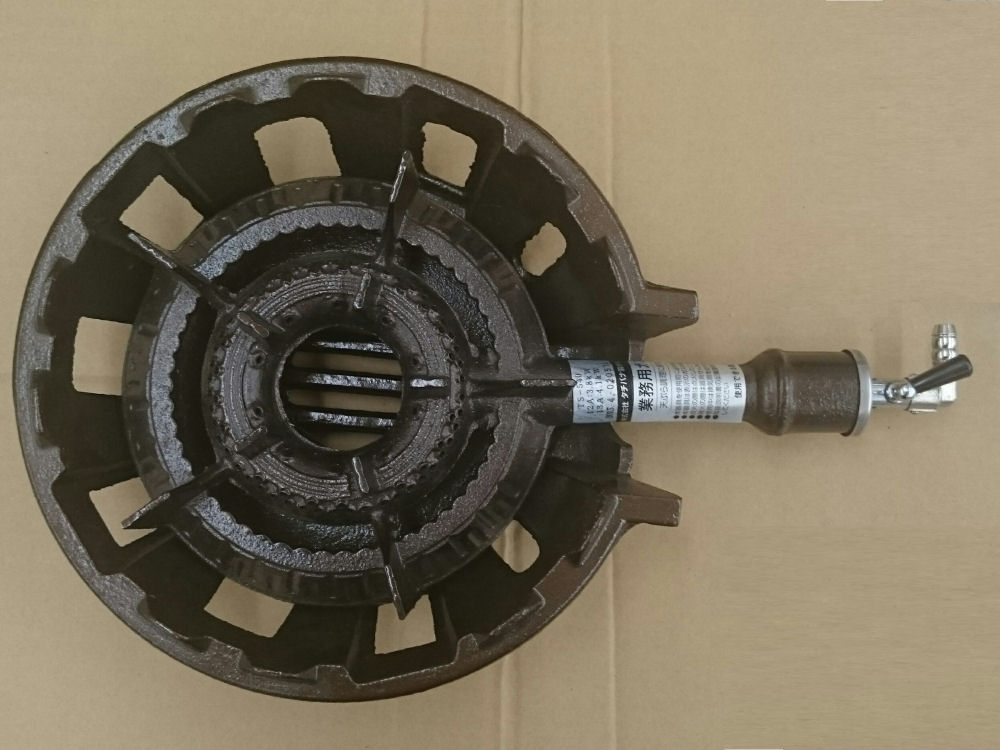鋳物コンロセット 二重羽根 黒 TS－210H プロパンガス用 の通販