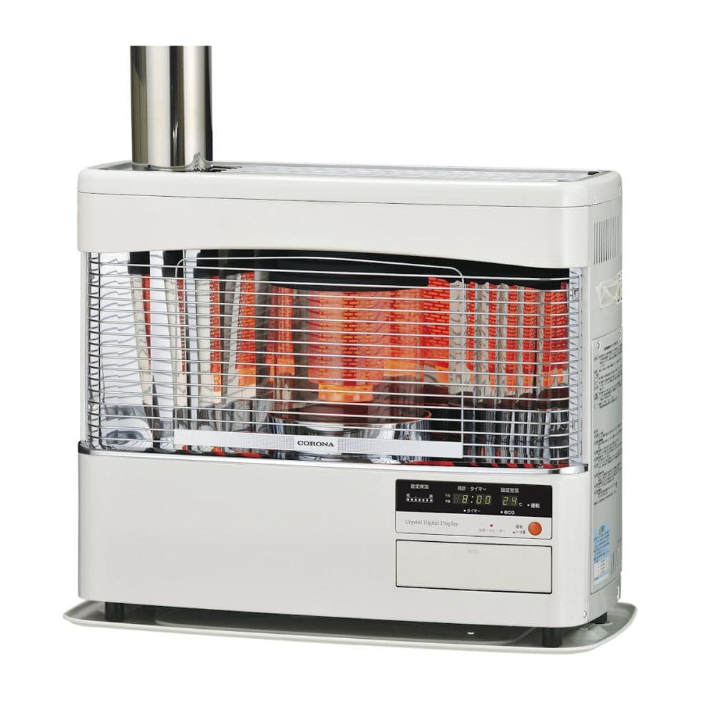 コロナ ポット式（煙突式）ストーブ 木造18畳 ホワイト SV