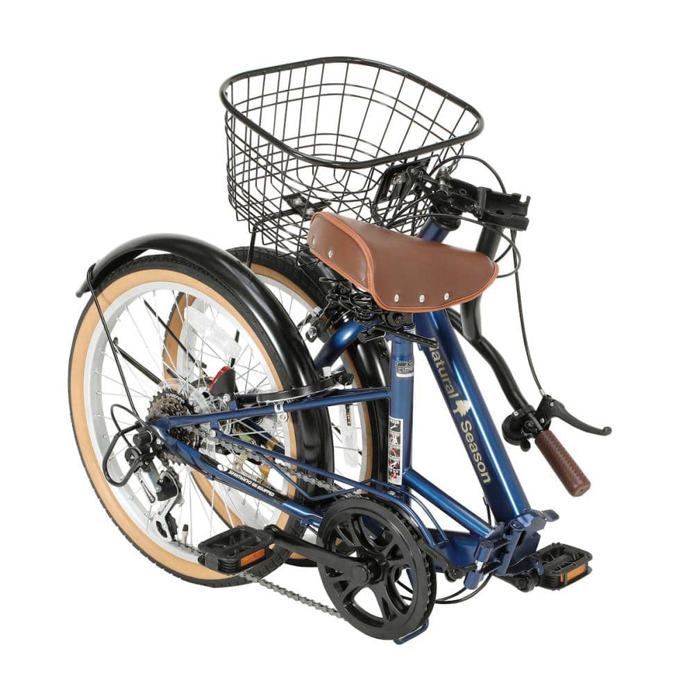 ナチュラルシーズン 折りたたみ車 20インチ マットネイビー 206