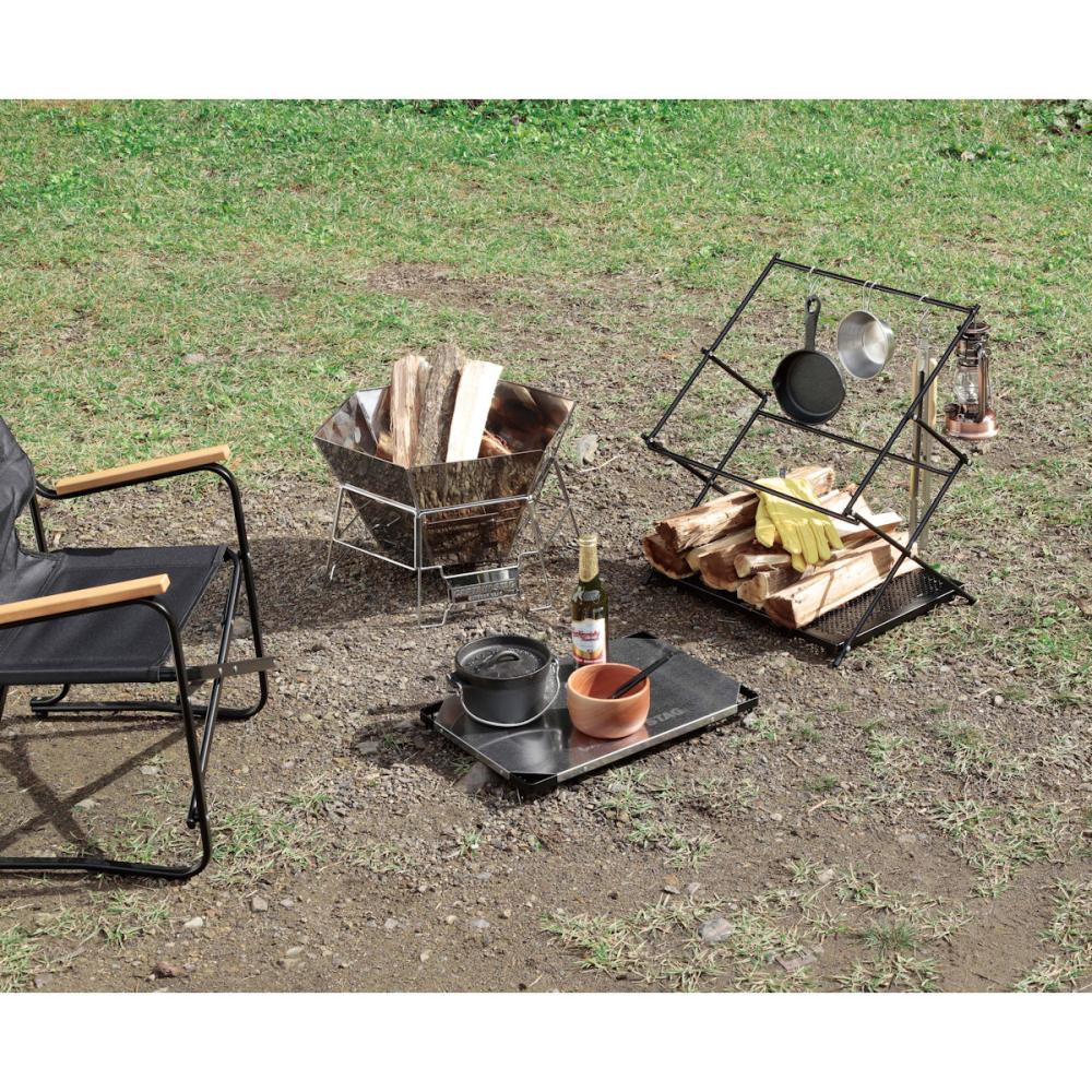 キャプテンスタッグ ステンレス ハンギングテーブル 2段 UC586