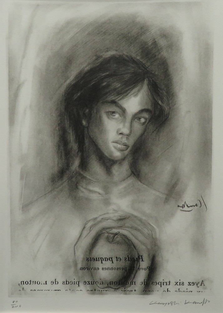 金子國義 『尾崎豊』 [古美術こもれび] 骨董,掛軸,絵画の買取と販売,名古屋