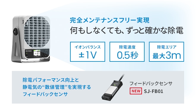 ブロア（ファン・扇風機）タイプ | キーエンスの除電器（イオナイザ