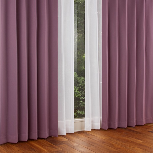 KEYUCA】 カーテンとレースカーテンセット 約182cm×約101cm KEYUCA