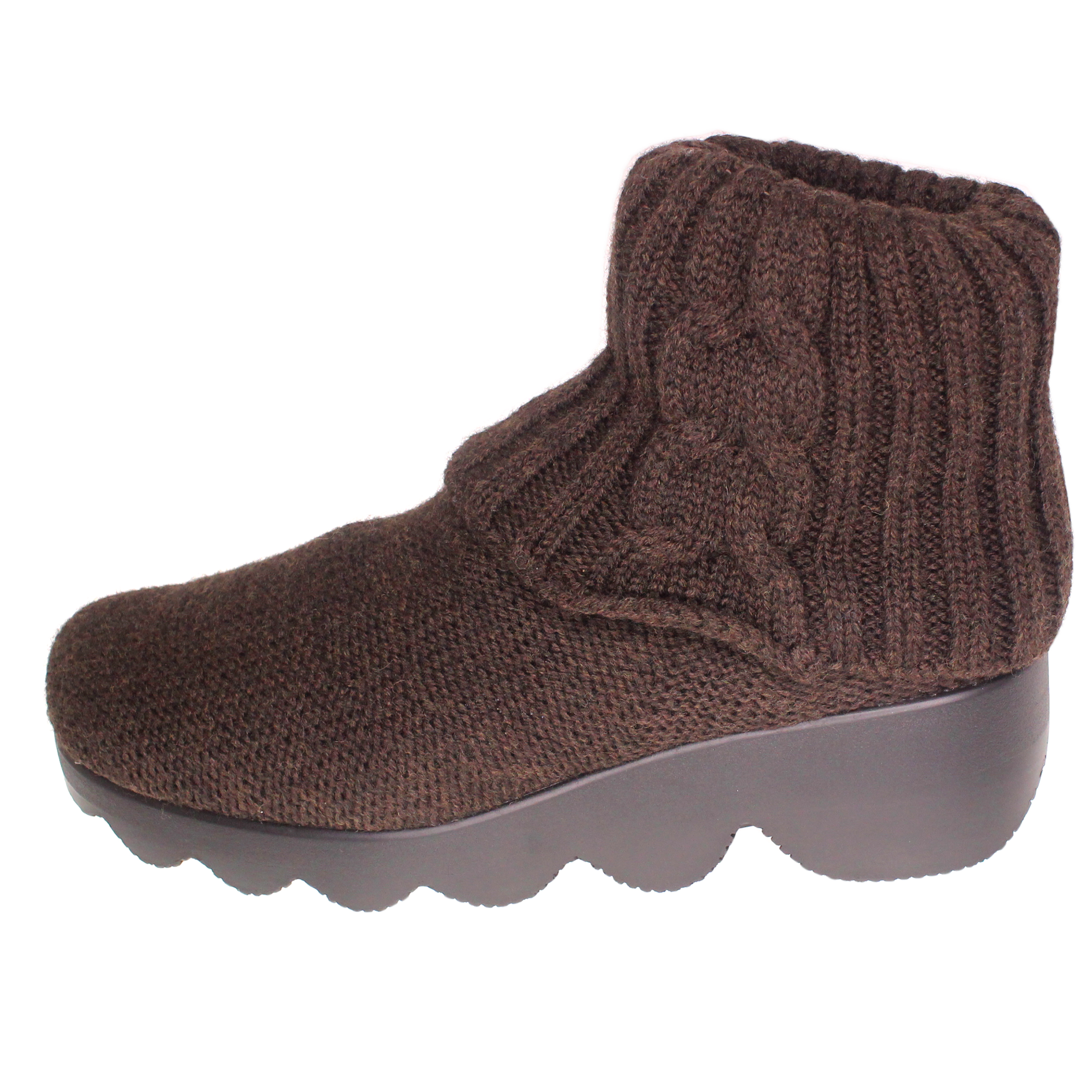 KEiKA SHOP / 縄編みショートブーツ/5cmなみ底