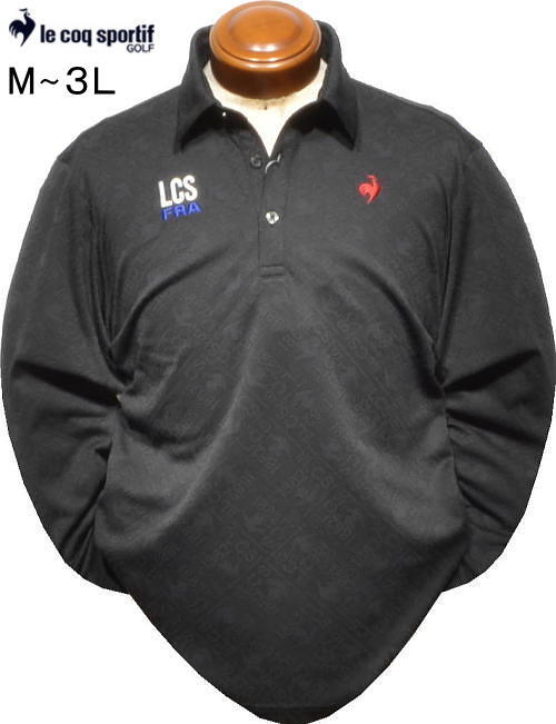 ルコックゴルフ 長袖ポロシャツ メンズ LG4FLS03M ストレッチ