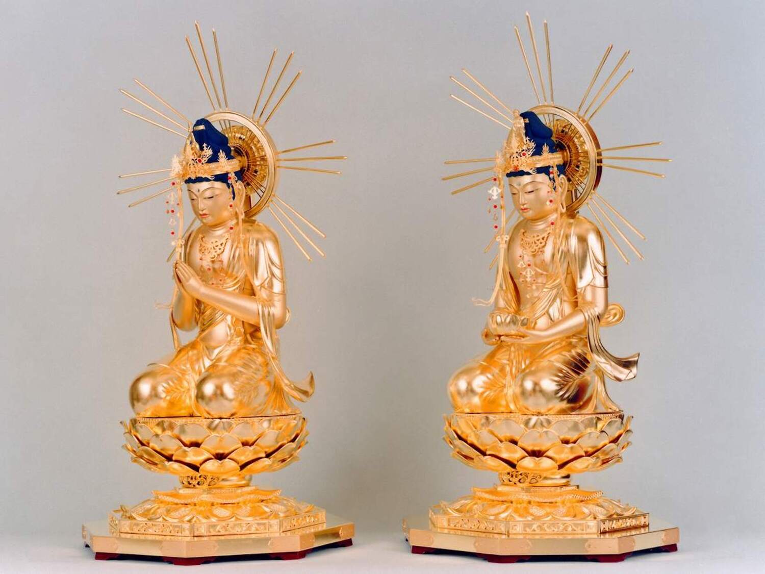 観音・勢至菩薩像(座像1尺) 大和座り 跪座 三千院 京仏商谷口の制作