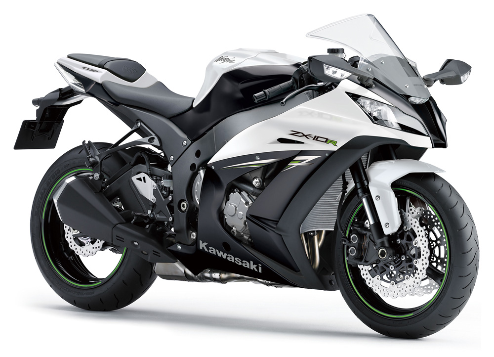 Ninja ZX-10R/ABS］2014年モデルはブラック基調のグリーンとホワイトの