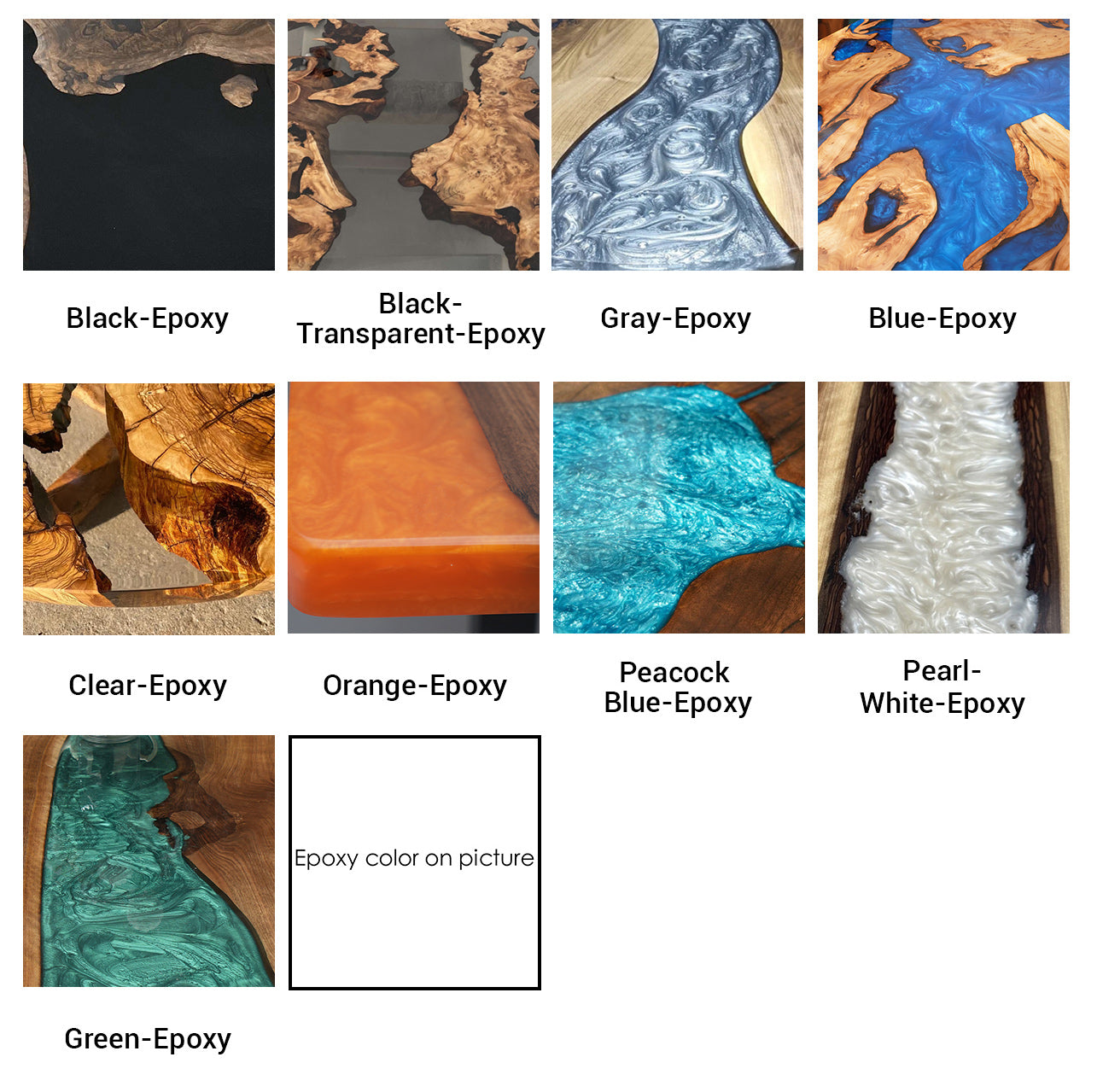 Custom Wood Green River Resin Round Epoxy Table Kazanahome