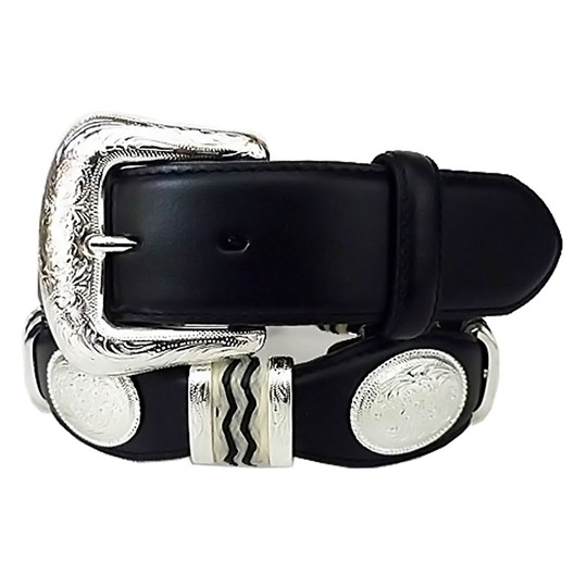 トニーラマ レザーベルト 革ベルト ウエスタンベルト シルバー