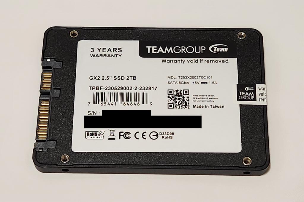 Team GX2 T253X2002T0C101」レビュー データ保存用には良さそう | かえ