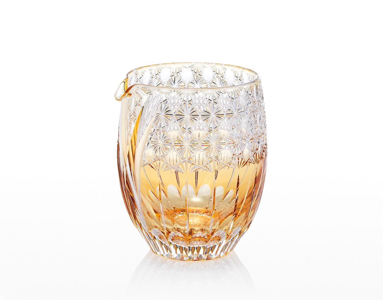 江戸切子 伝統工芸士・鍋谷淳一 作 片口＜風華＞ | カガミクリスタル