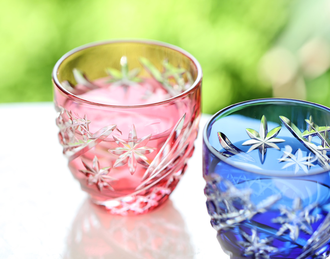 江戸切子 ペア冷酒杯＜星芒＞ | カガミクリスタル