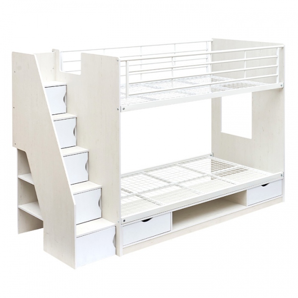 大容量収納 階段付き 二段ベッド Boulton(ボルトン) 3色対応の通販情報