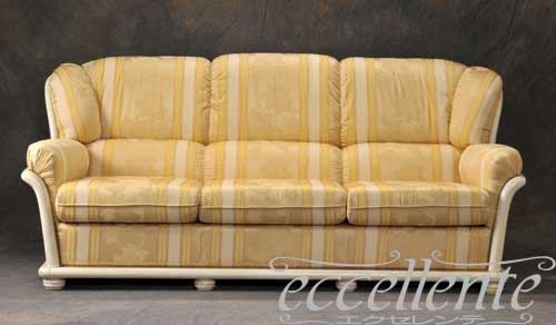 イタリア製ロココ調ソファー ホワイト