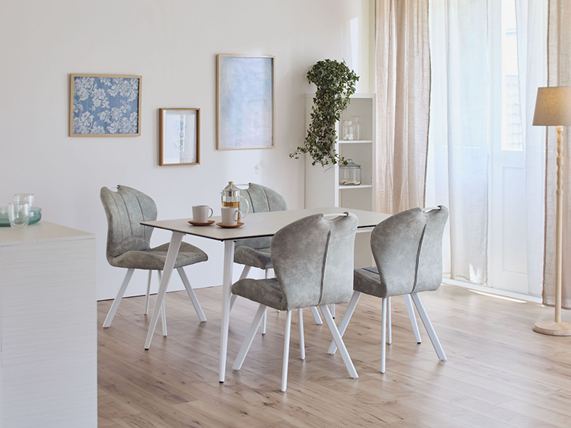 ダルトン 160SRT ダイニングテーブル 脚ホワイト 幅160cm | ターニー