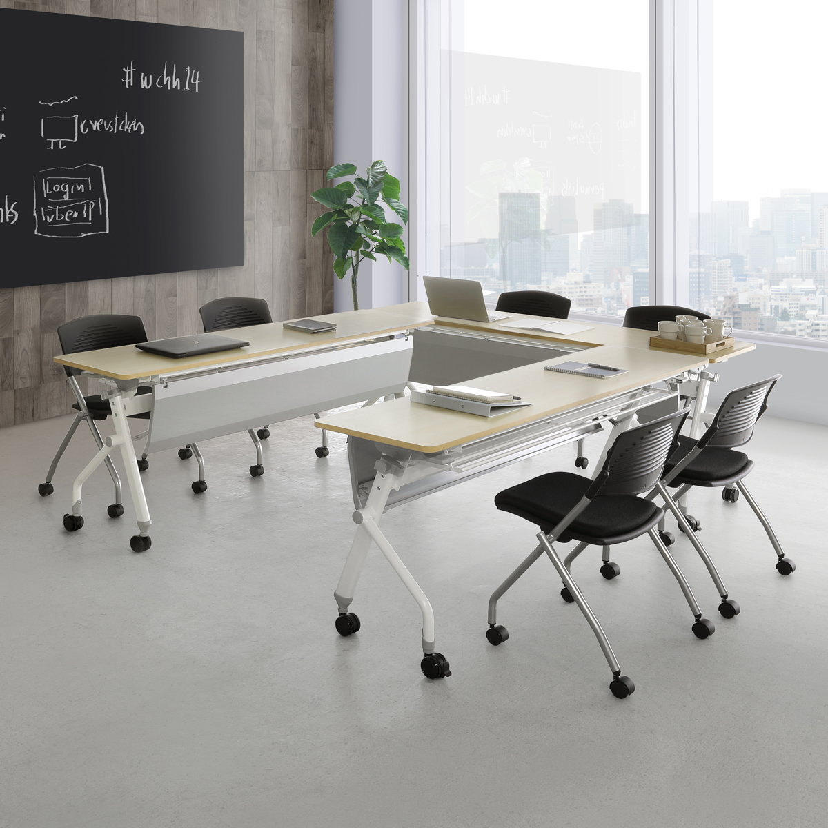 ニュー平行スタッキングテーブル 幅1800 奥行450 高さ720 NHTF-1845