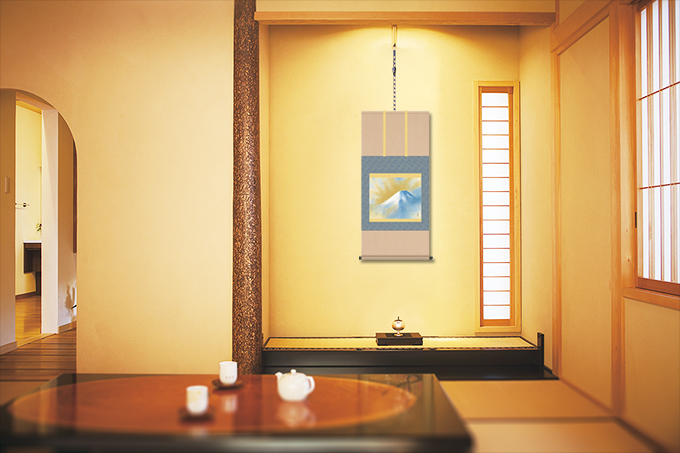 横山大観 日本心神 （富士山） 尺五 特別価格 日本製 大観 玉堂 松園