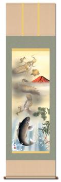 昇り鯉 - 掛け軸（掛軸）販売通販なら掛け軸総本家