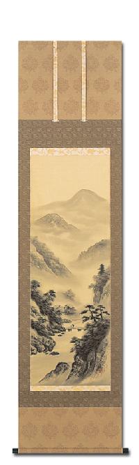 水墨山水 林春雪 （尺三）肉筆！ 山水画 - 掛け軸（掛軸）販売通販なら