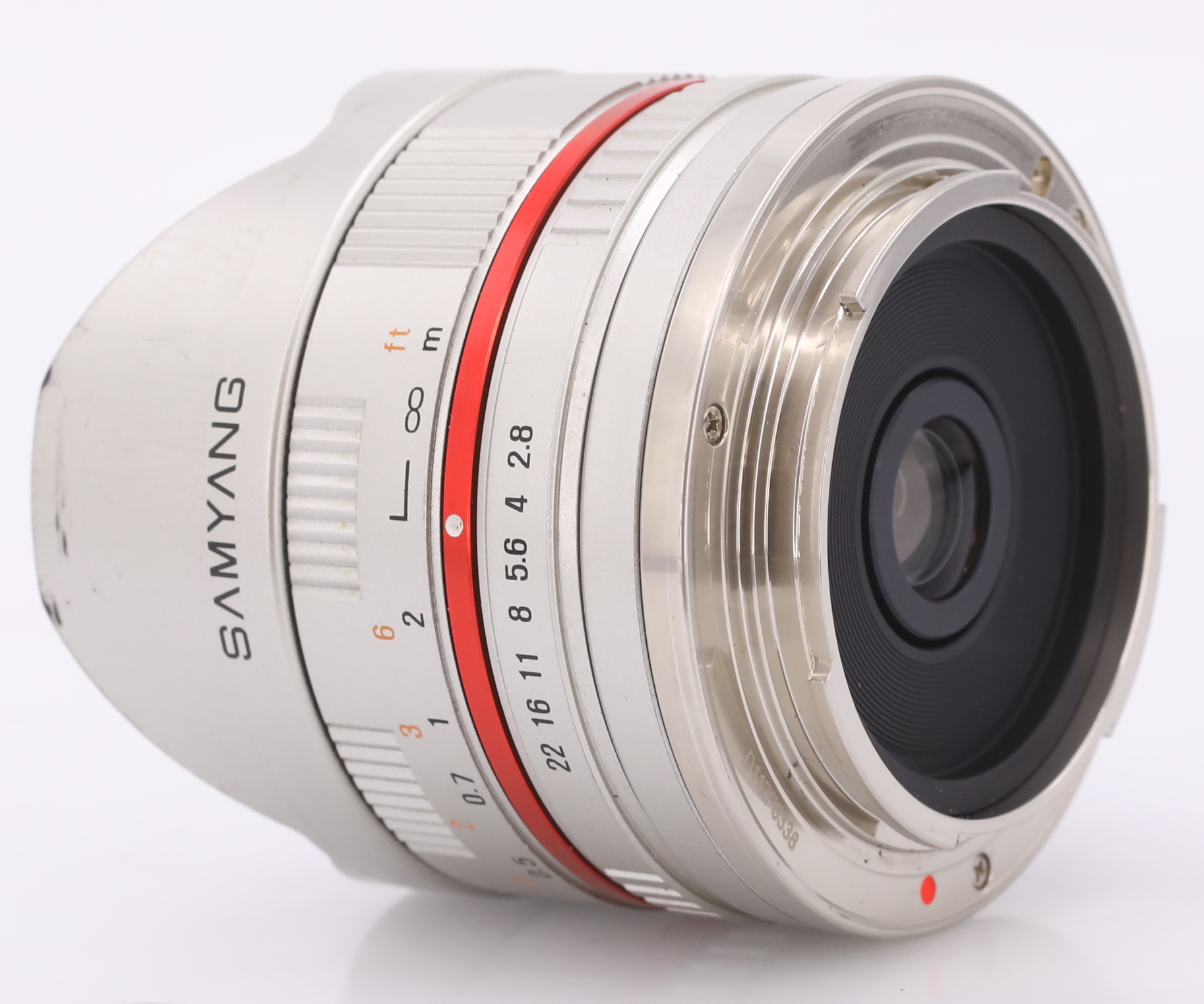 Samyang 8mm F/2.8 Fisheye Sony E-Mount zilver occasion