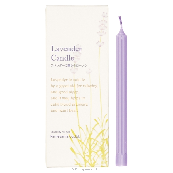 ラベンダーキャンドル（天然エッセンシャルオイル配合）｜カメヤマ