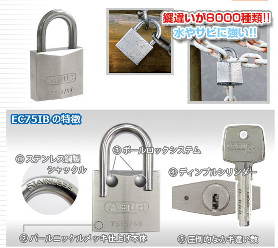 ABUS(アバス)EC75IB-40mmの通販ショップ