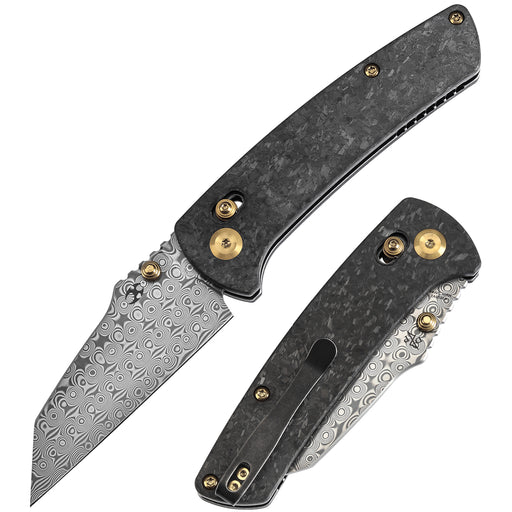 KANSEPT Main Street Thumb Studs/Crossbar Lock Knife Shred Carbon