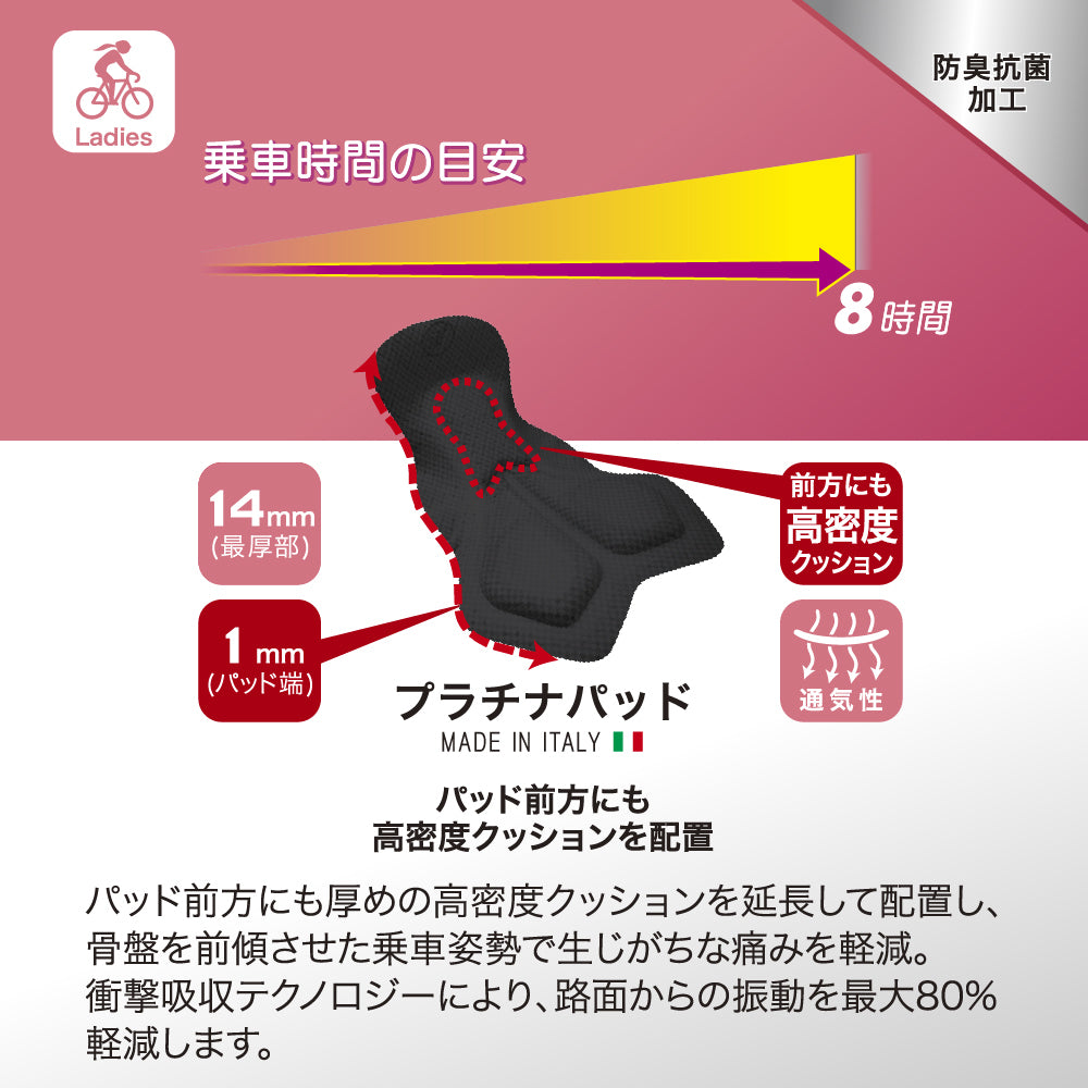 Ladies ウォームビブタイツEVO2 ブラック プラチナパッド – カペル