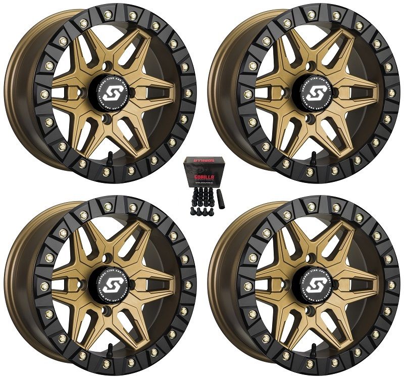 Sedona Split 6 Beadlock ATV Wheels/Rims Bronze 14