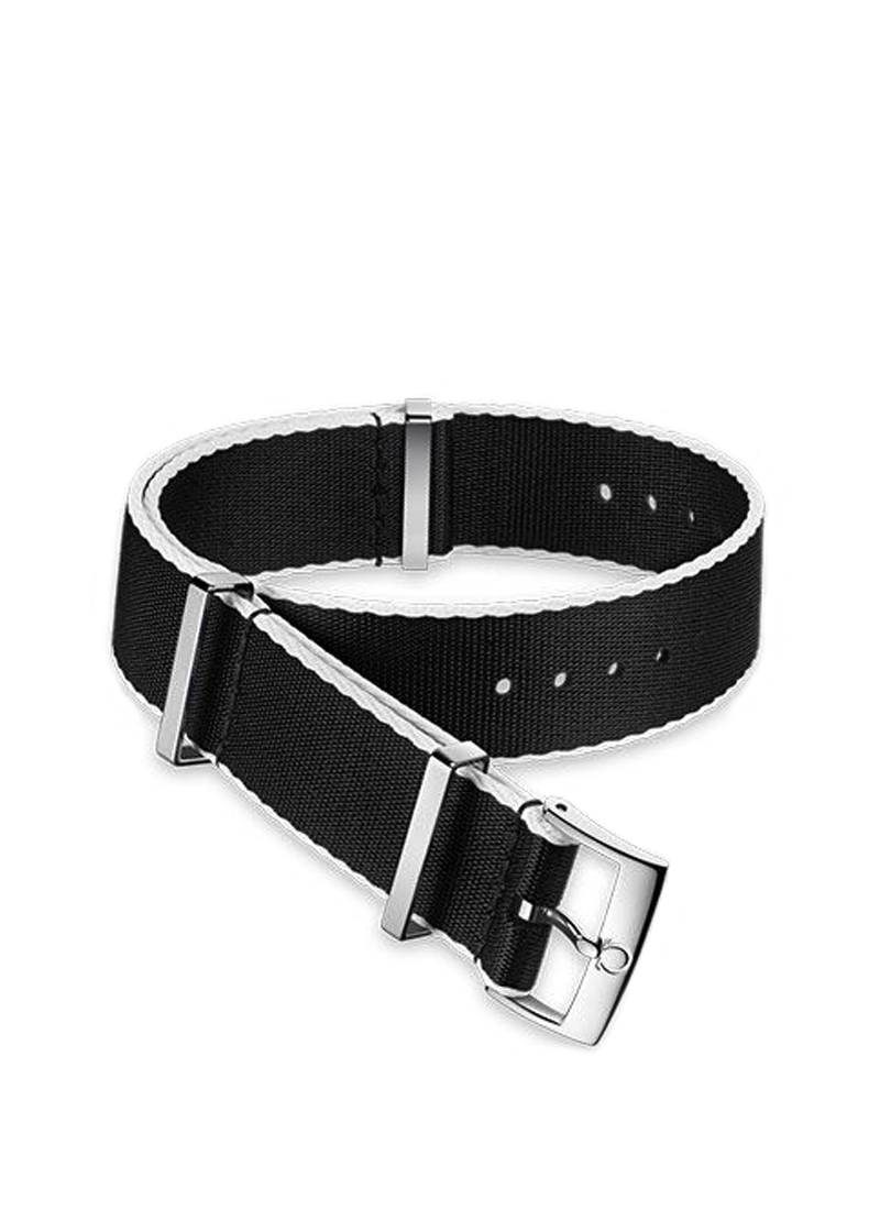 NATOストラップ(ポリアミド/五輪・黒 031CWZ010710)｜オメガ（OMEGA