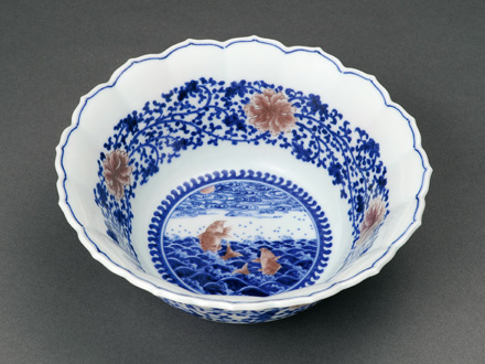 雍正青花意真葛窯菓子器｜吉兆庵美術館