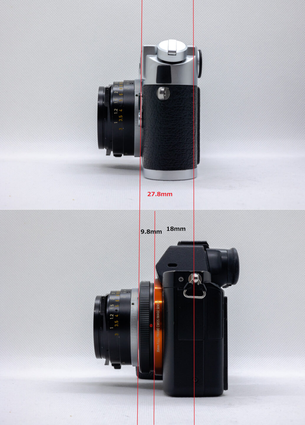 ELMAR 90mmf4canon50mmF1.8 オールドレンズアダプター付き ELMAR