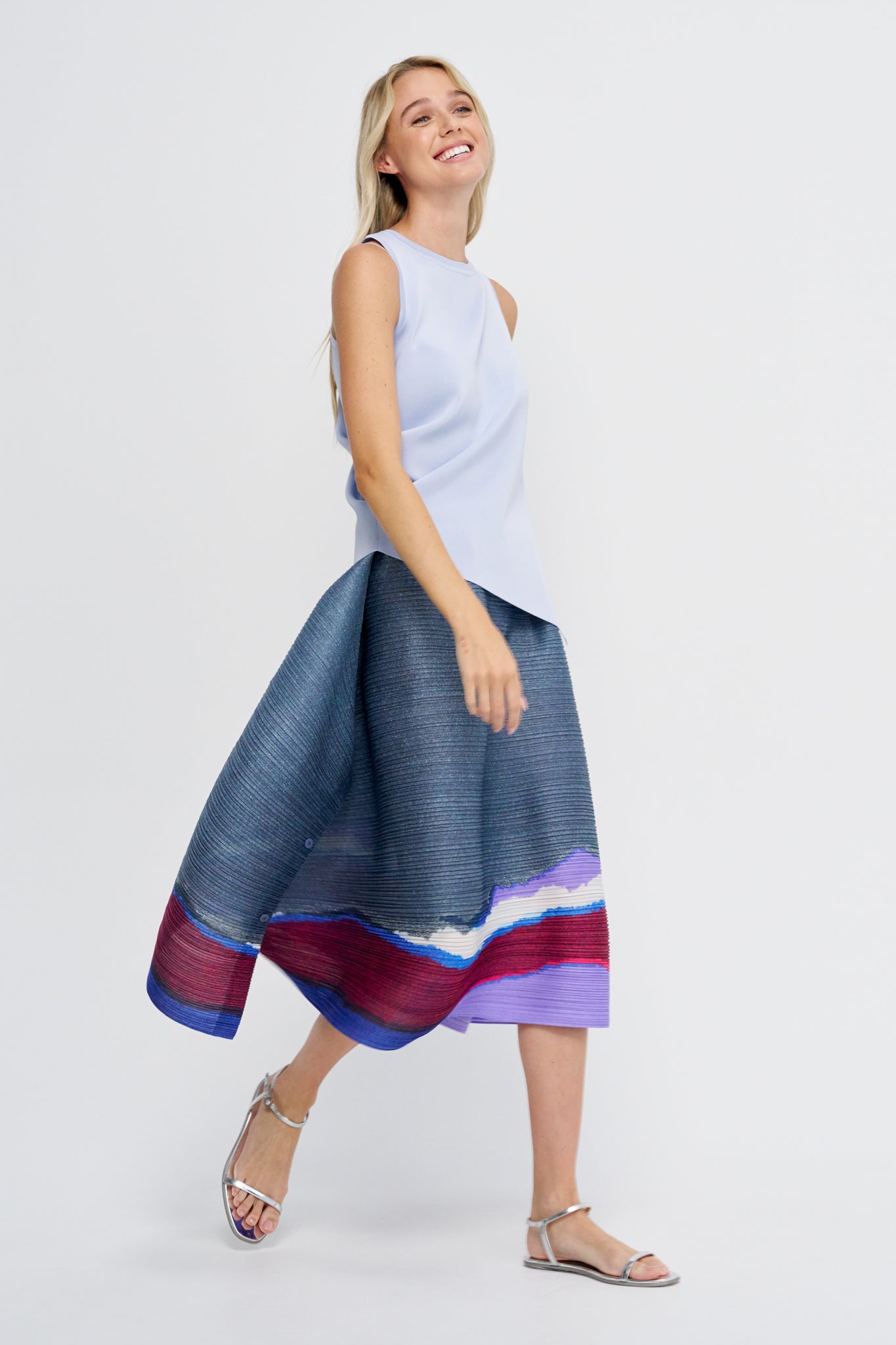 Issey Miyake Luster Drape Knit, Nigella Blue – Kick Pleat