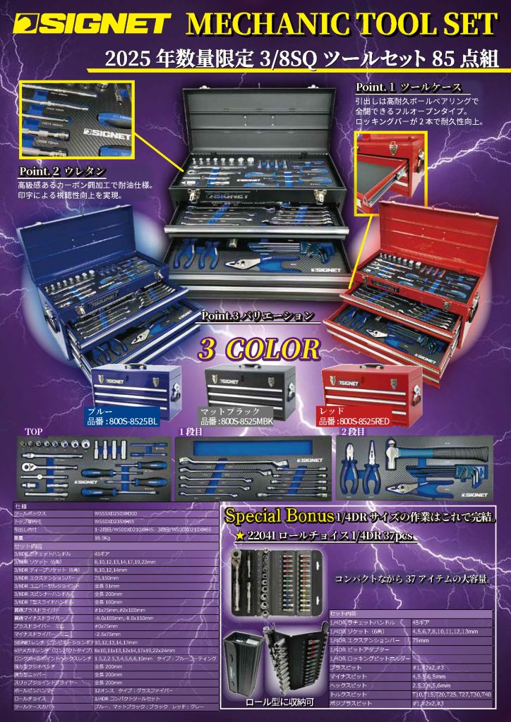 9月発売予定】SIGNET限定工具セット2025 | 喜一工具株式会社