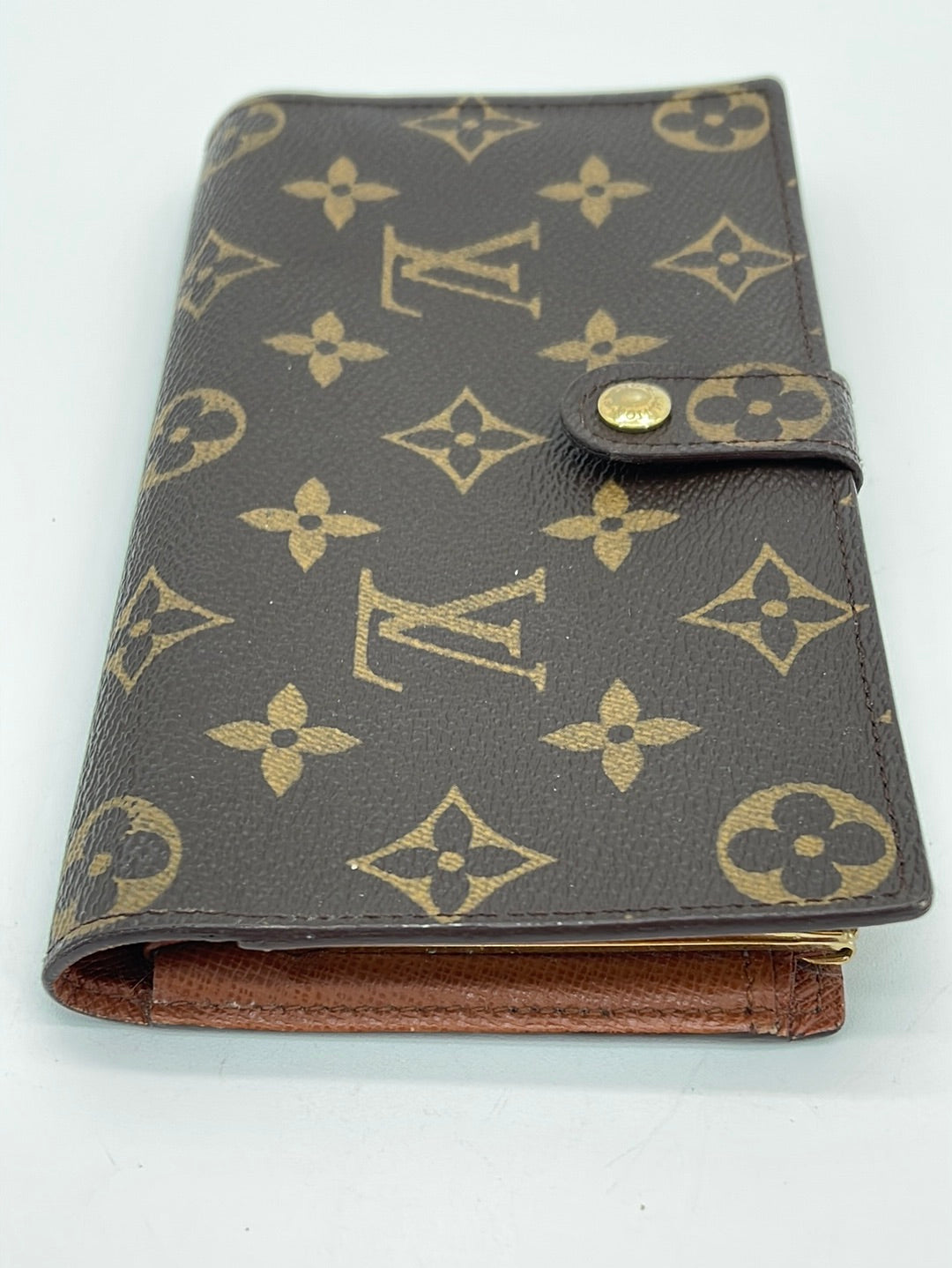 Preloved Louis Vuitton Monogram French Kiss Lock Long Wallet