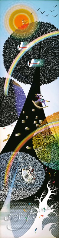 藤城清治：ジクレー版画 虹（受注生産商品：納期3か月程度