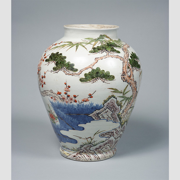 色絵松竹梅文大壺・有田（伊万里）｜陶磁｜コレクション｜大和文華館