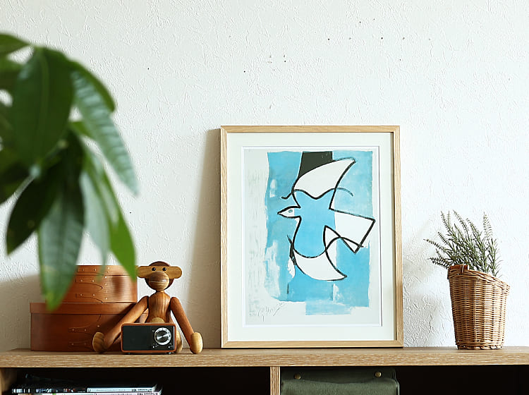 アートポスター ジョルジュ・ブラック 「L'oiseaux bleu et gris