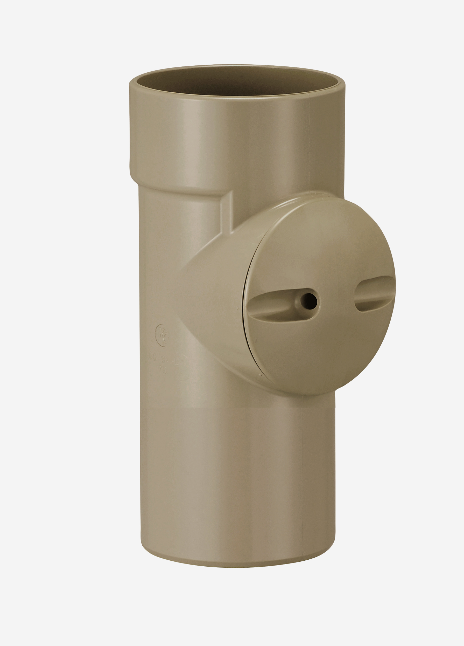 スロップシンク用掃除口付片受け管（CO-SK）／ココアブラウン色〈CB