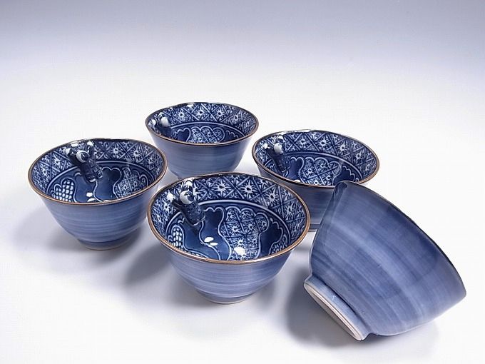 加藤利昌の祥瑞一閑人湯呑 （五客揃） | 東京世田谷の買取専門店くらし