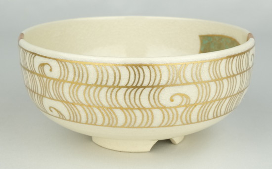 栗山園オンライン通販部 / 【出物】 色絵仁清友禅画茶碗 清閑寺窯