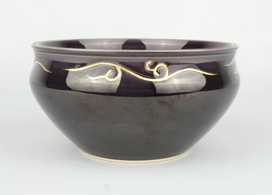 栗山園オンライン通販部 / 【出物】 紫交趾唐草建水 中村翠嵐