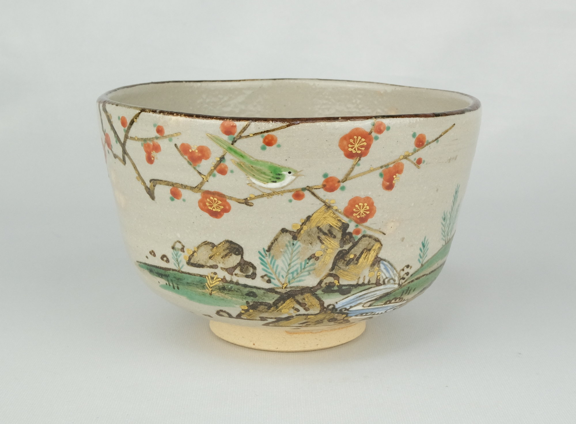 栗山園オンライン通販部 / 【新古品】 乾山梅鴬茶碗 南口閑粋