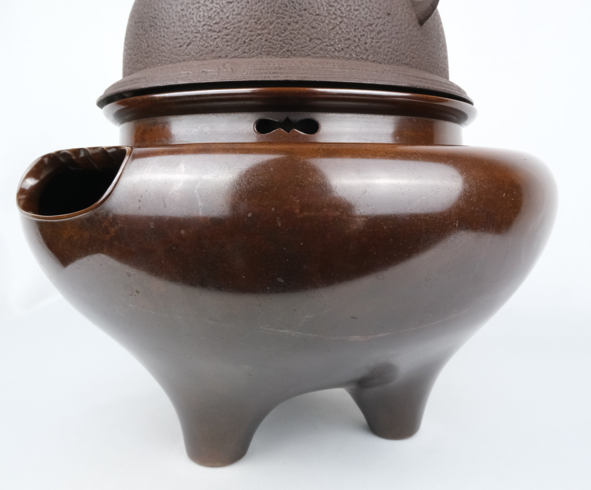 栗山園オンライン通販部 / 【出物】 唐銅朝鮮風炉真形釜添 門脇喜平