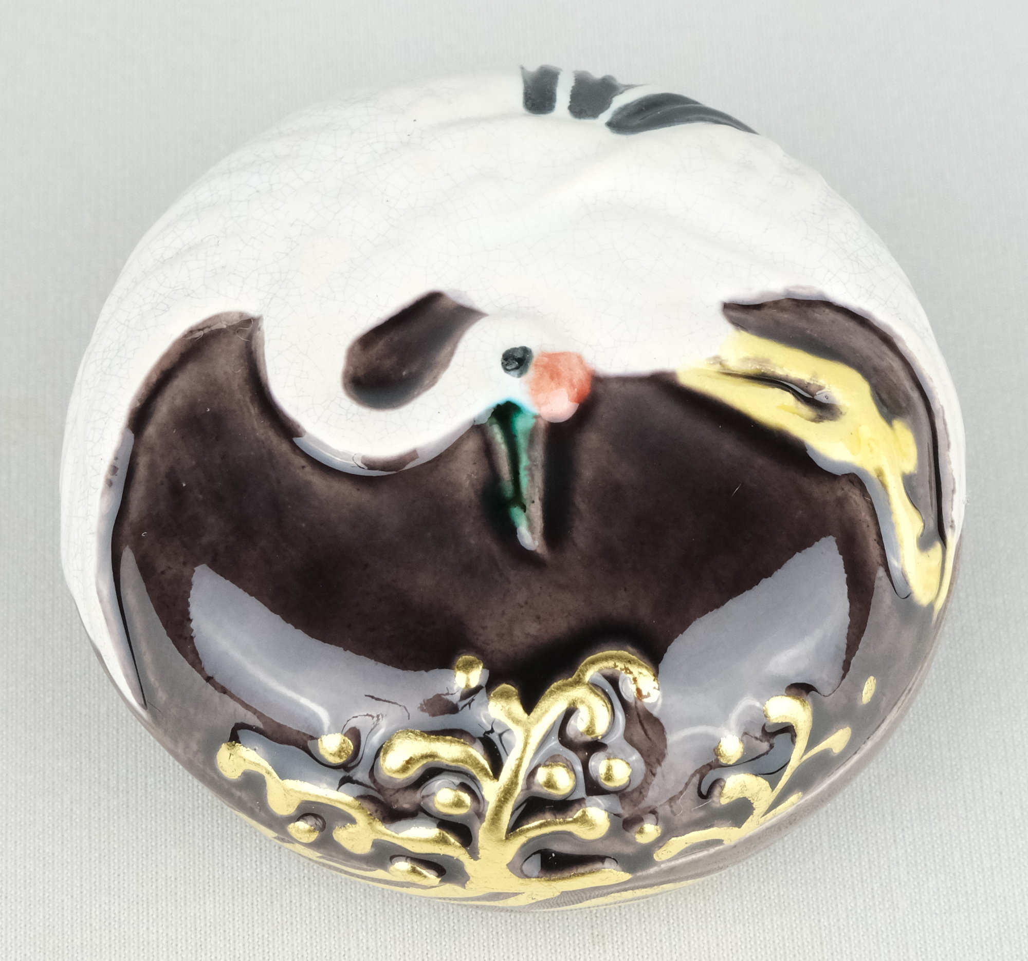 栗山園オンライン通販部 / 【出物】 交趾鶴香合 中村翠嵐