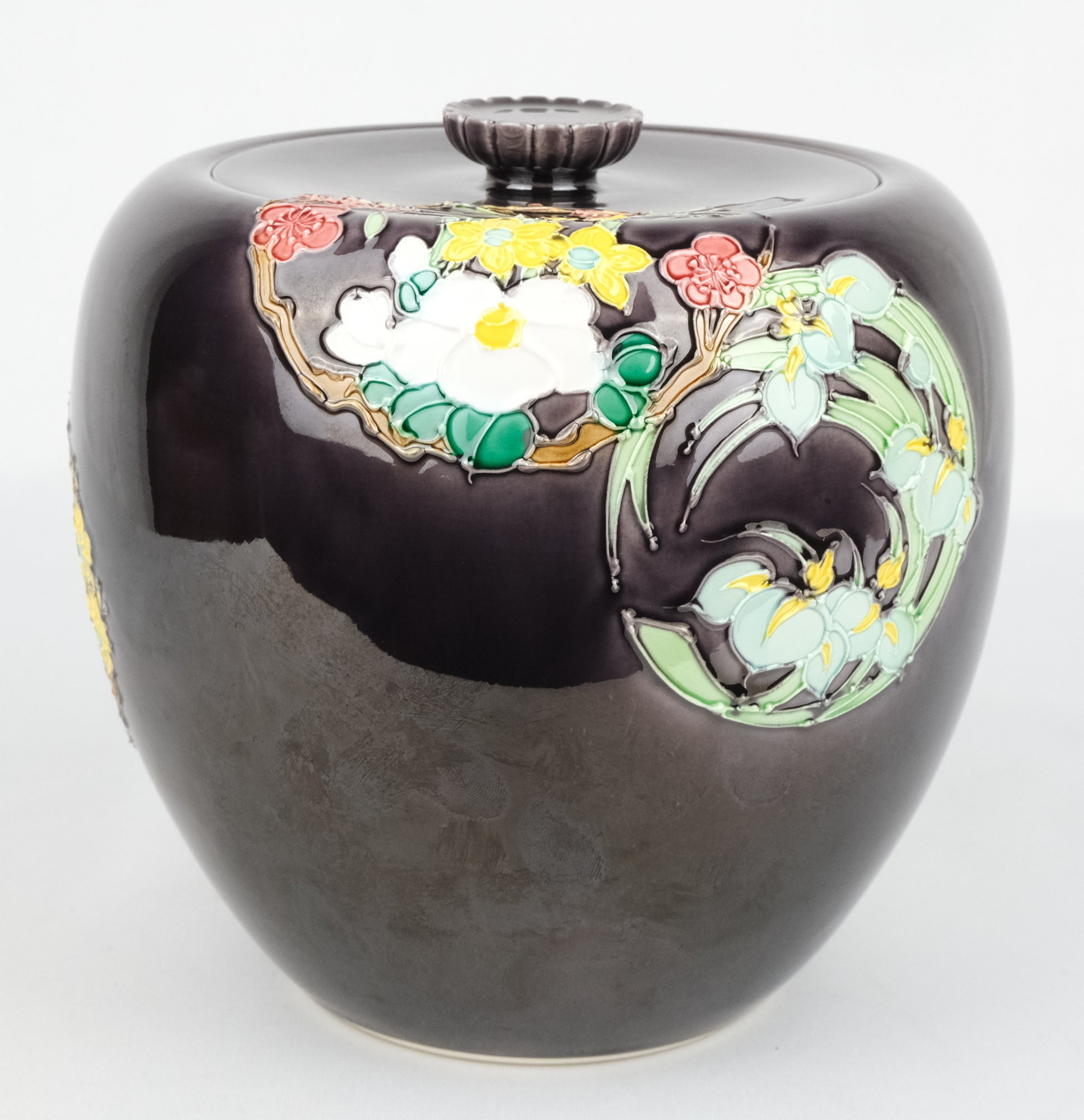 栗山園オンライン通販部 / 【出物】 紫交趾花丸皆具 中村翠嵐