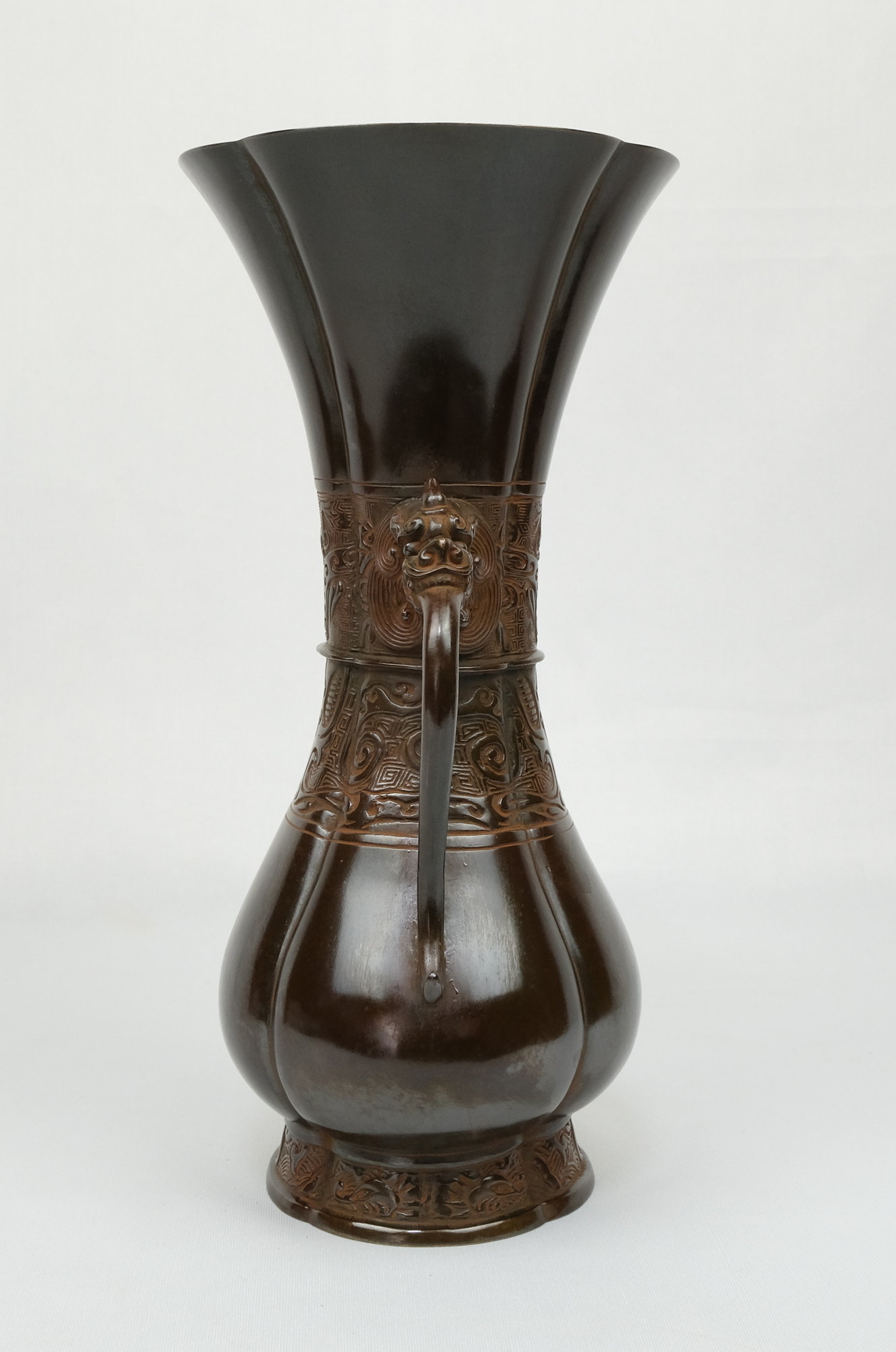 栗山園オンライン通販部 / 【出物】 古銅耳付花入 鵬雲斎書付